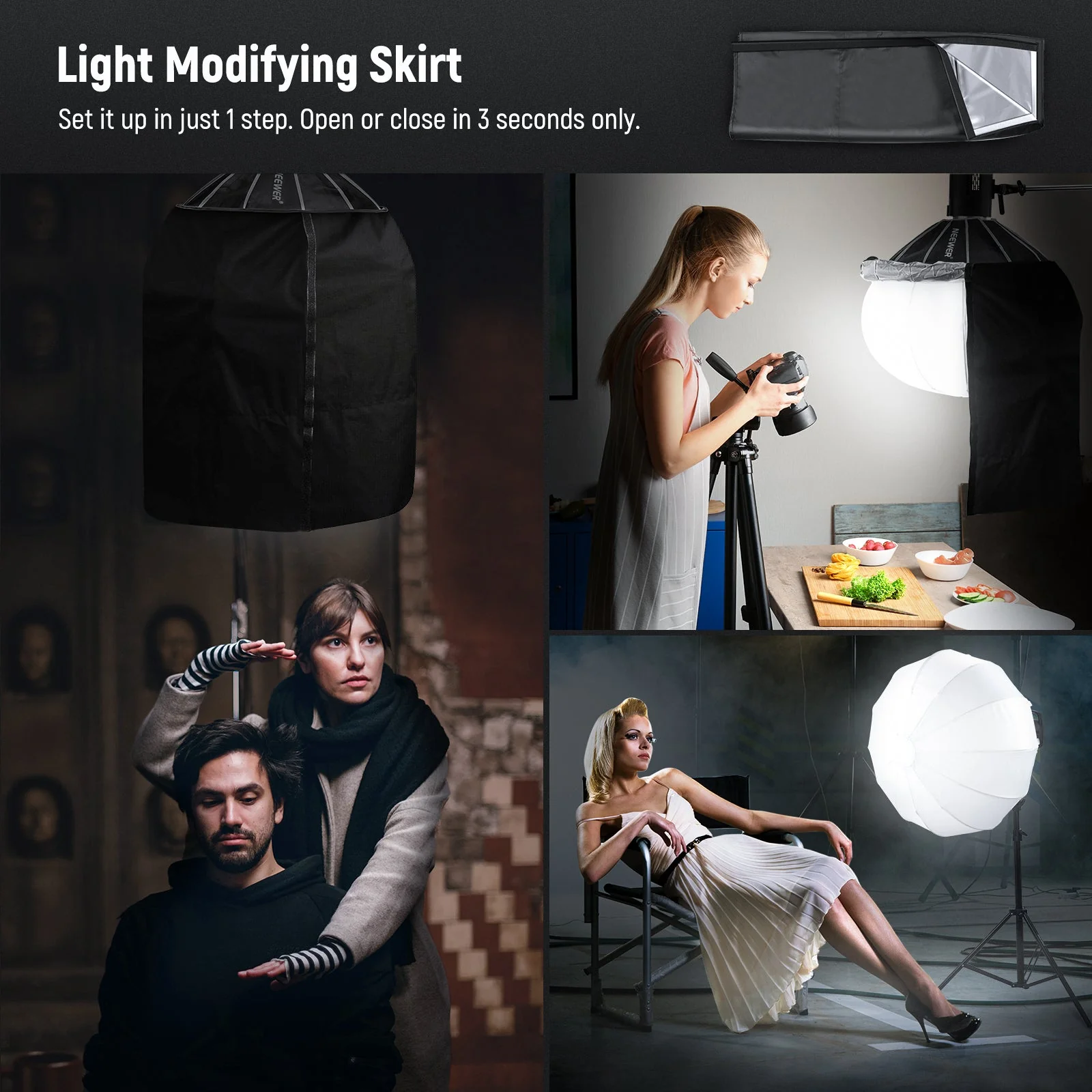 NEEWER NS65L/NS90L Lantern Softbox One Step Quick Release - Image 4