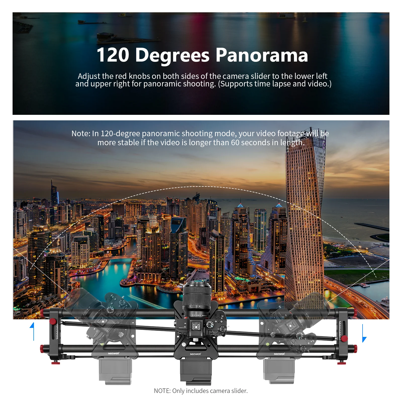 NEEWER ER1 Motorized Carbon Fiber Camera Slider Kit - Image 20