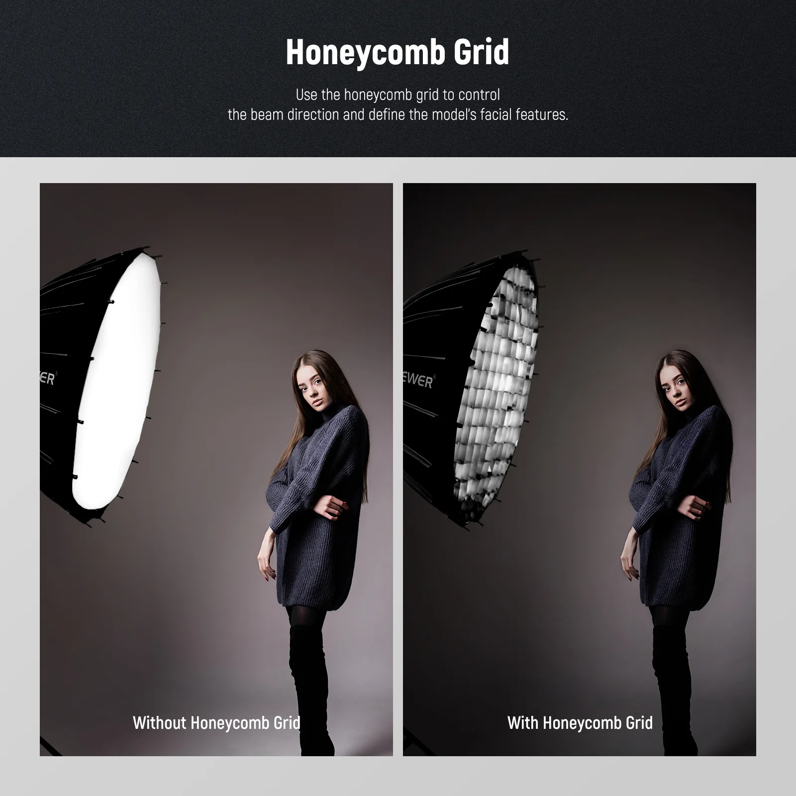 NEEWER 55cm/65cm/85cm/120cm Parabolic Quick Release Softbox - Image 20