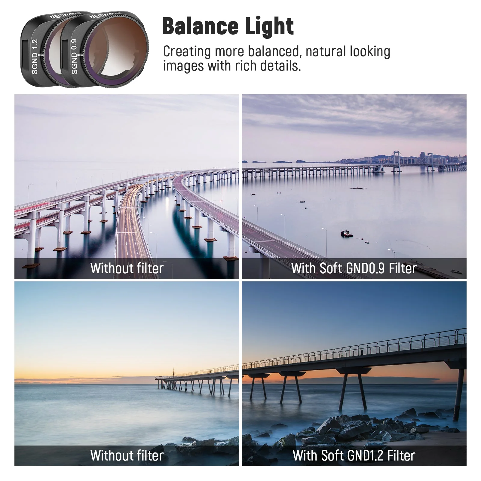 NEEWER 4 Pack ND and Effect Filter Set For DJI Mini 3/Mini 3 Pro - Image 4