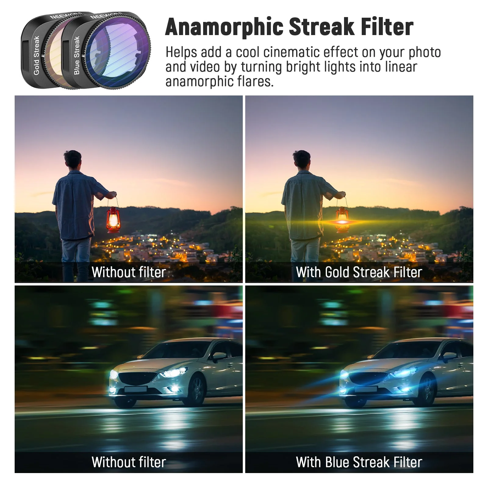 NEEWER 4 Pack ND and Effect Filter Set For DJI Mini 3/Mini 3 Pro - Image 5