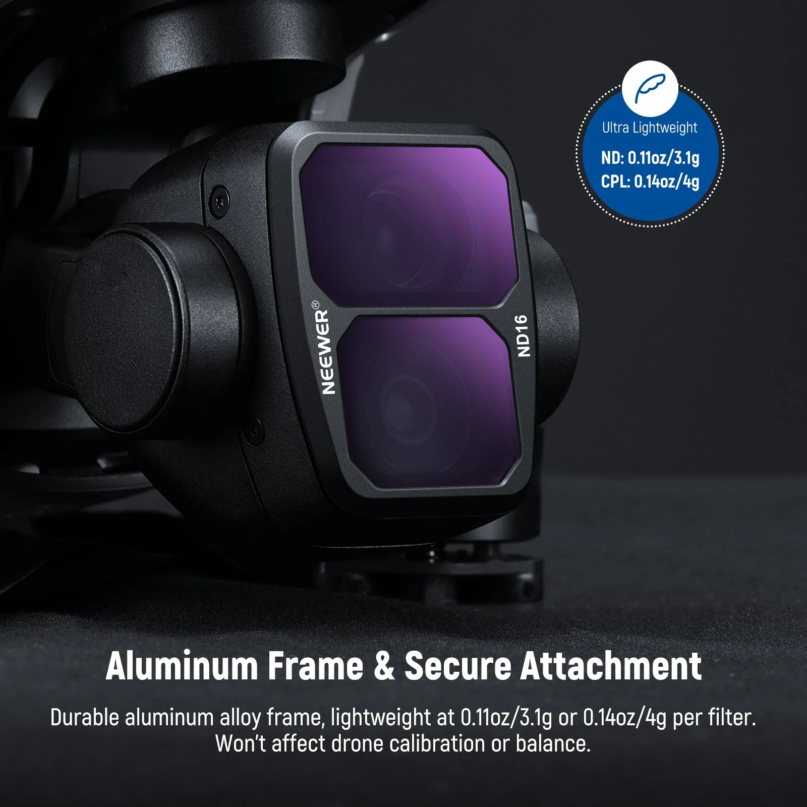 NEEWER 4 Pack ND & CPL Filter Set compatible with DJI Air 3 - Image 5