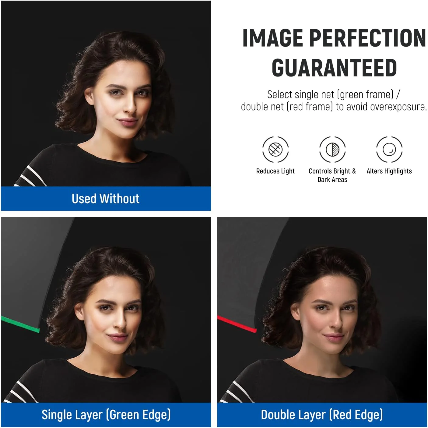 NEEWER 5 in 1 Photography Foldable Scrim Flag Kit with Bag - Image 12