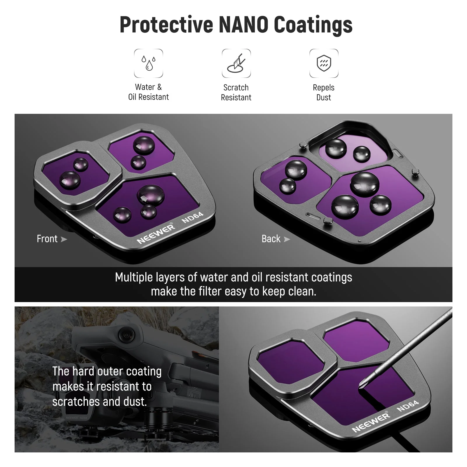 NEEWER 6 Pack ND/CPL Filter Set For DJI Mavic 3 Pro/Pro - Image 7