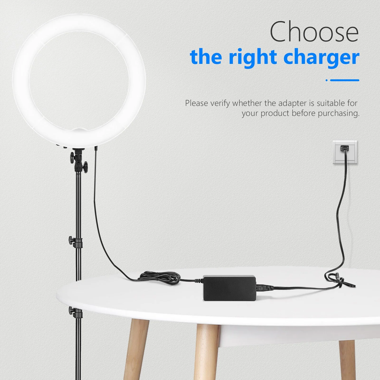 NEEWER 3A 36W AC 100-240V to DC 12V Power Supply for 480 Lights - Image 7