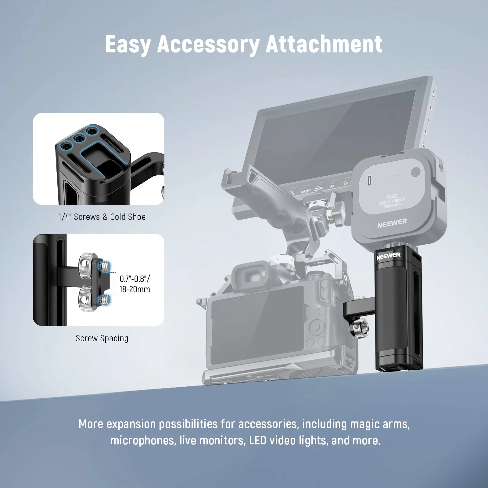 NEEWER CA022H Lightweight Side Handle Handgrip - Image 3