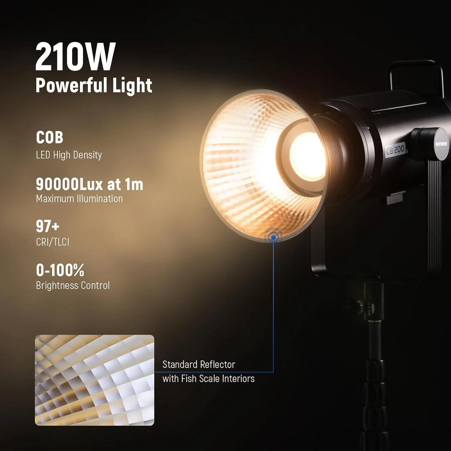 NEEWER CB200B 210W Bi-Color LED Video Light - Image 3