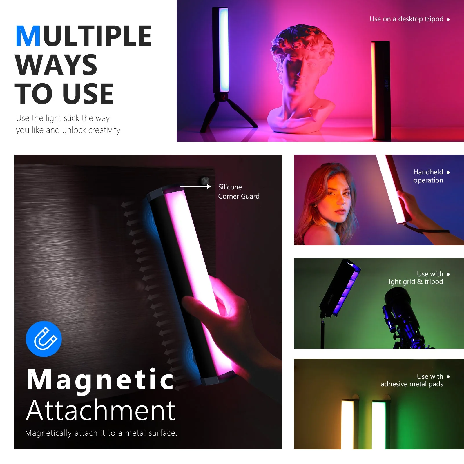 NEEWER RGB1 Magnetic Handheld Light Stick - Image 6