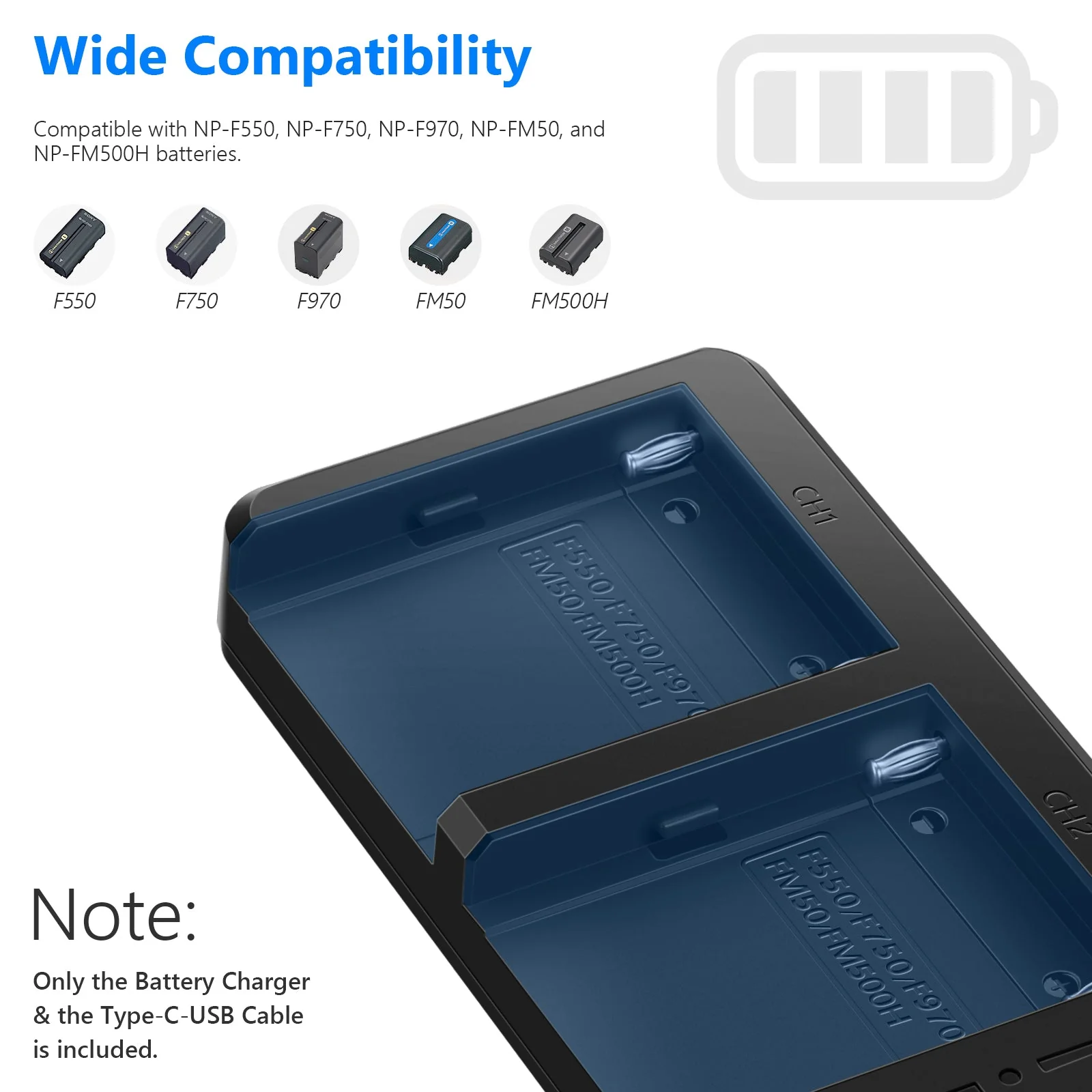 NEEWER Sony NP-F Dual USB Battery Charger - Image 6