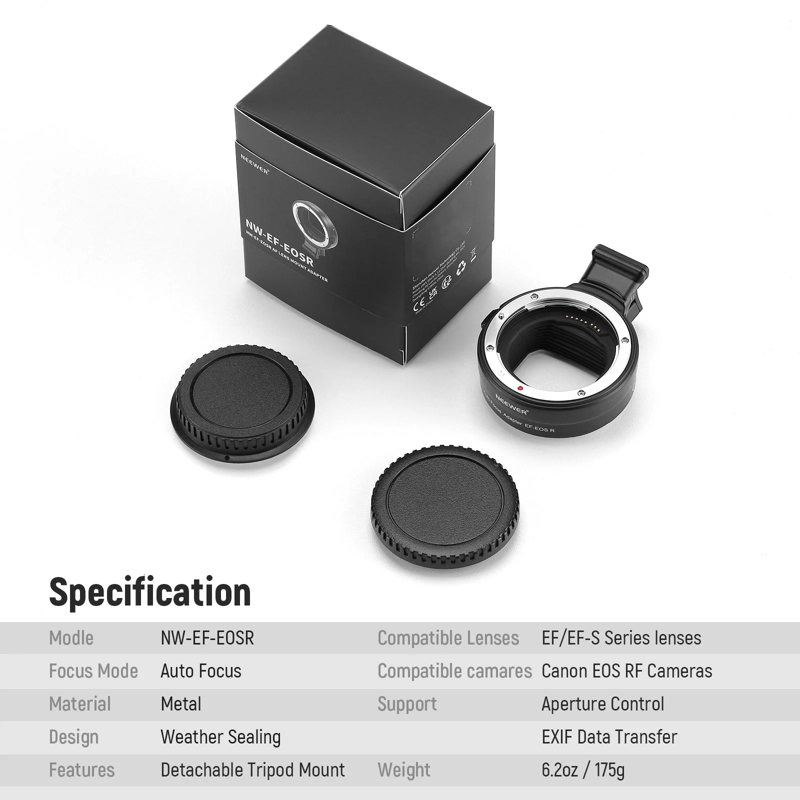 NEEWER EF/EF-S Lens to EOS R Lens Mount Adapter Autofocus Converter Ring - Image 8