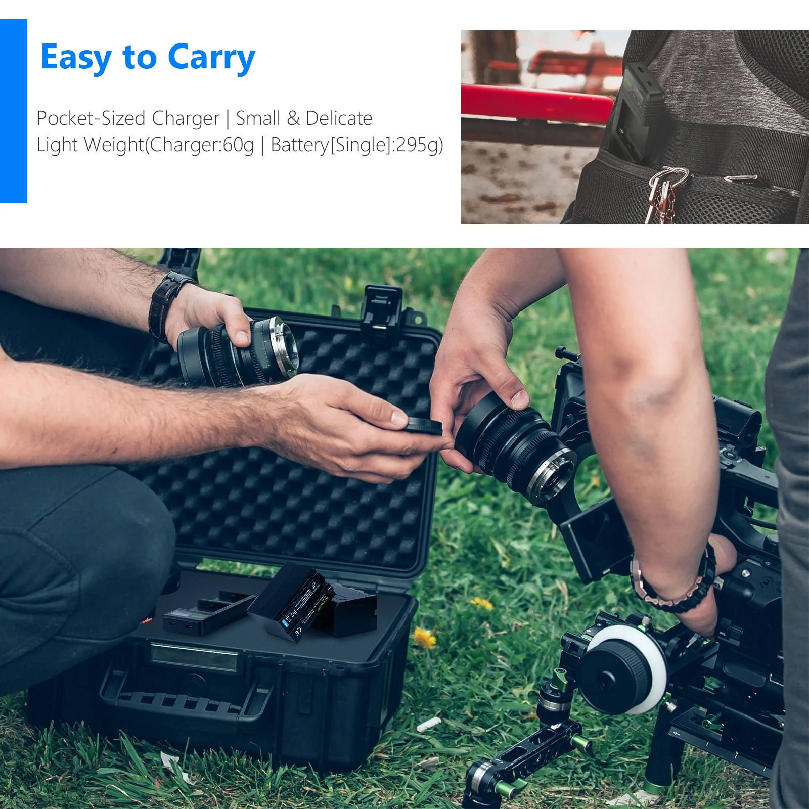 NEEWER 2-Pack Sony NP-F970 Replacement Battery Charger Set - Image 7