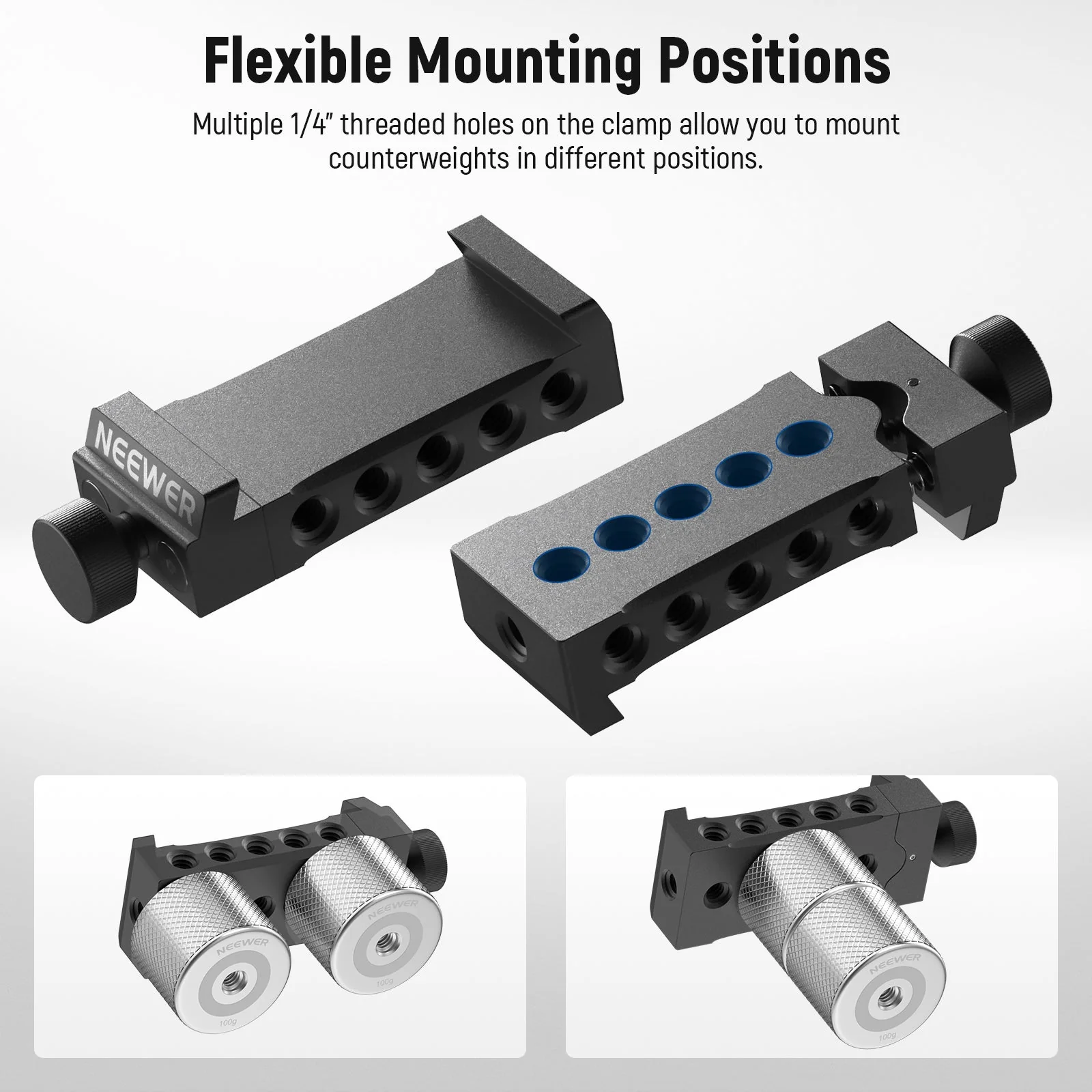 NEEWER Gimbal Counterweights and Clamp Kit Compatible with DJI ZHIYUN - Image 4