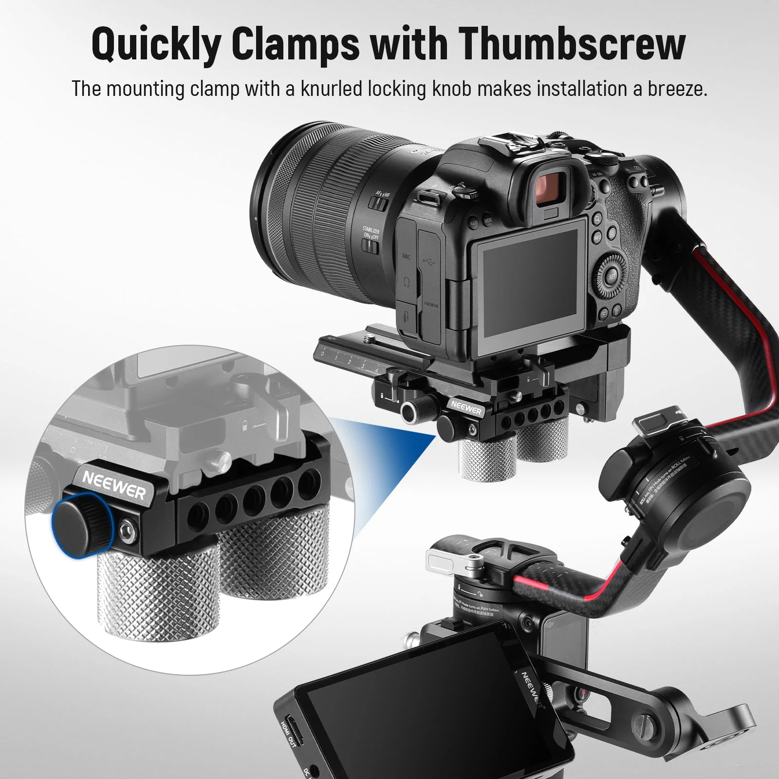 NEEWER Gimbal Counterweights and Clamp Kit Compatible with DJI ZHIYUN - Image 7