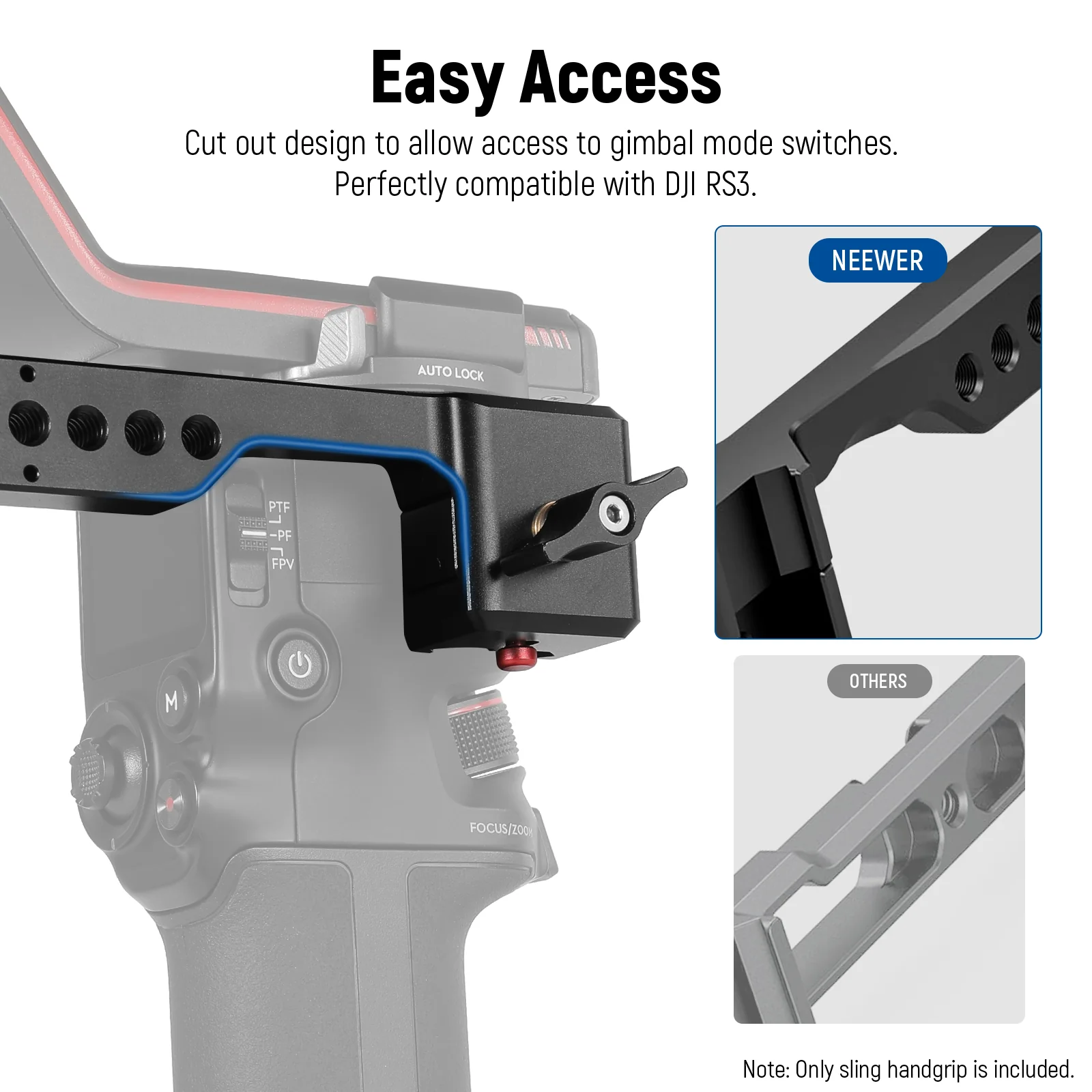 NEEWER Gimbal Sling Handgrip For DJI RS 2 RSC 2 RS 3 RS 3 Pro RS 3 Mini - Image 5