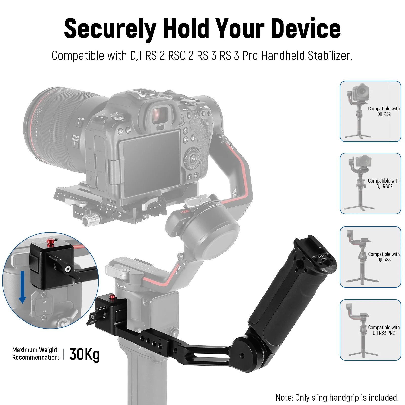 NEEWER Gimbal Sling Handgrip For DJI RS 2 RSC 2 RS 3 RS 3 Pro RS 3 Mini - Image 7