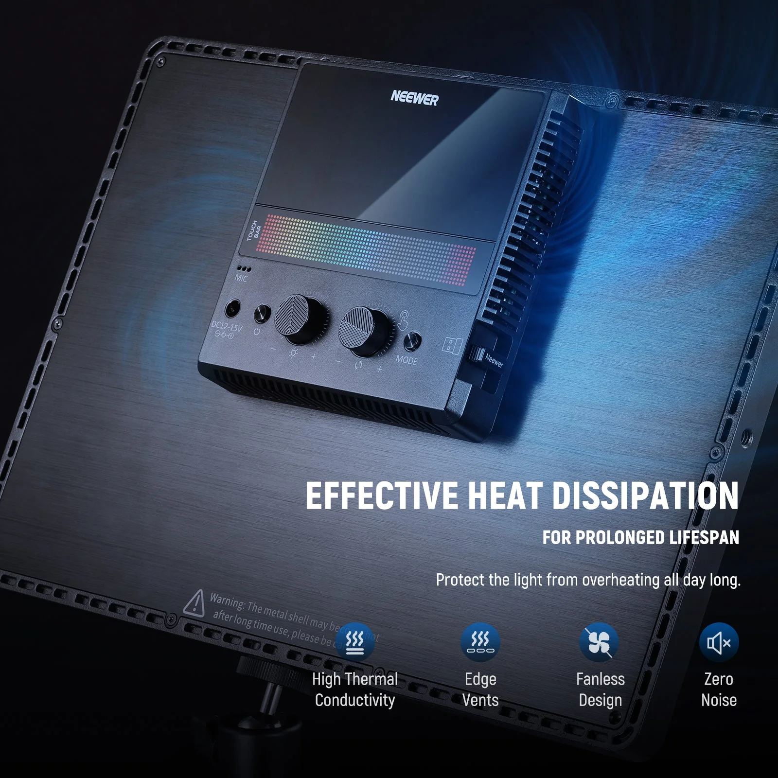 NEEWER GL1C 15.5" RGB Key Light Streaming Light Compatible with Elgato - Image 8