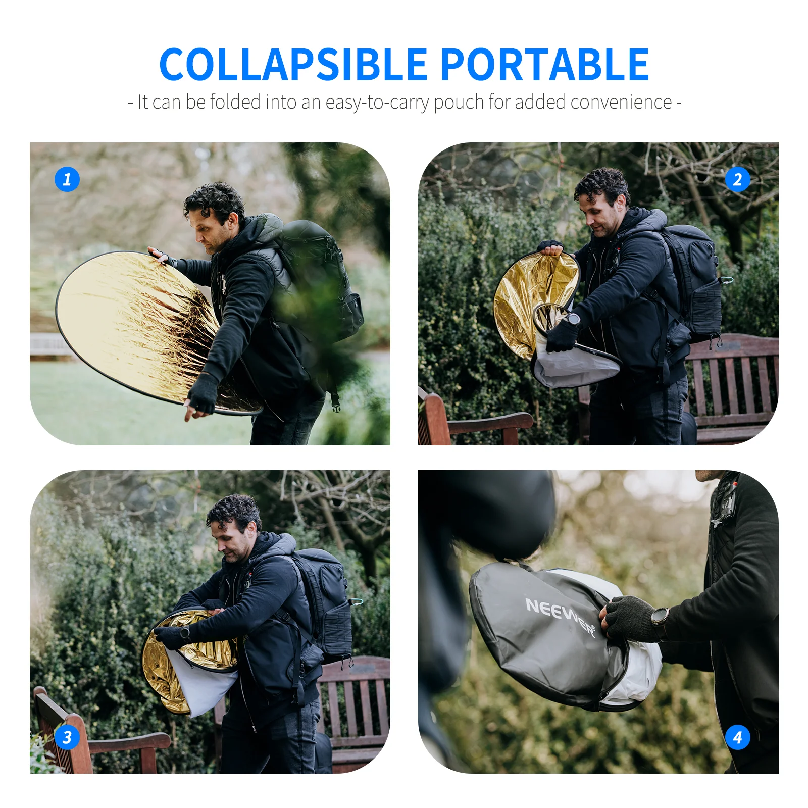 NEEWER 5-in-1 Collapsible Light Reflector with Bag - Image 21