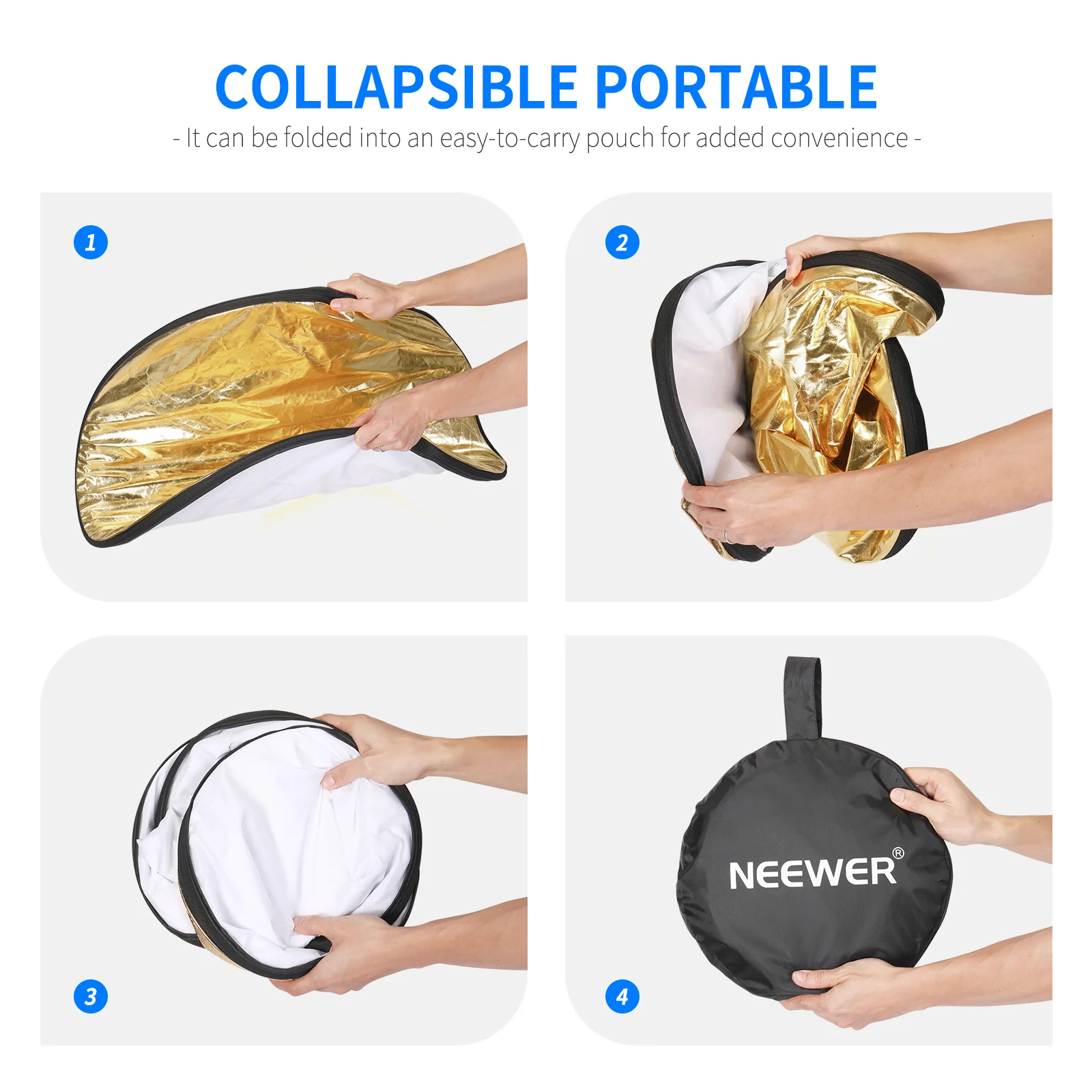 NEEWER 5-in-1 Collapsible Light Reflector with Bag - Image 28