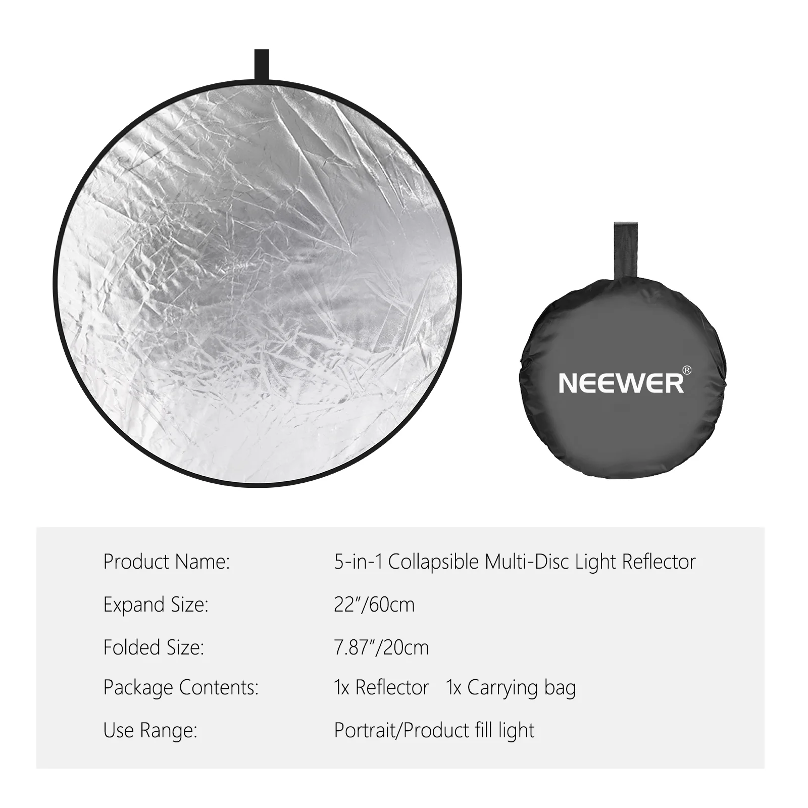 NEEWER 5-in-1 Collapsible Light Reflector with Bag - Image 31