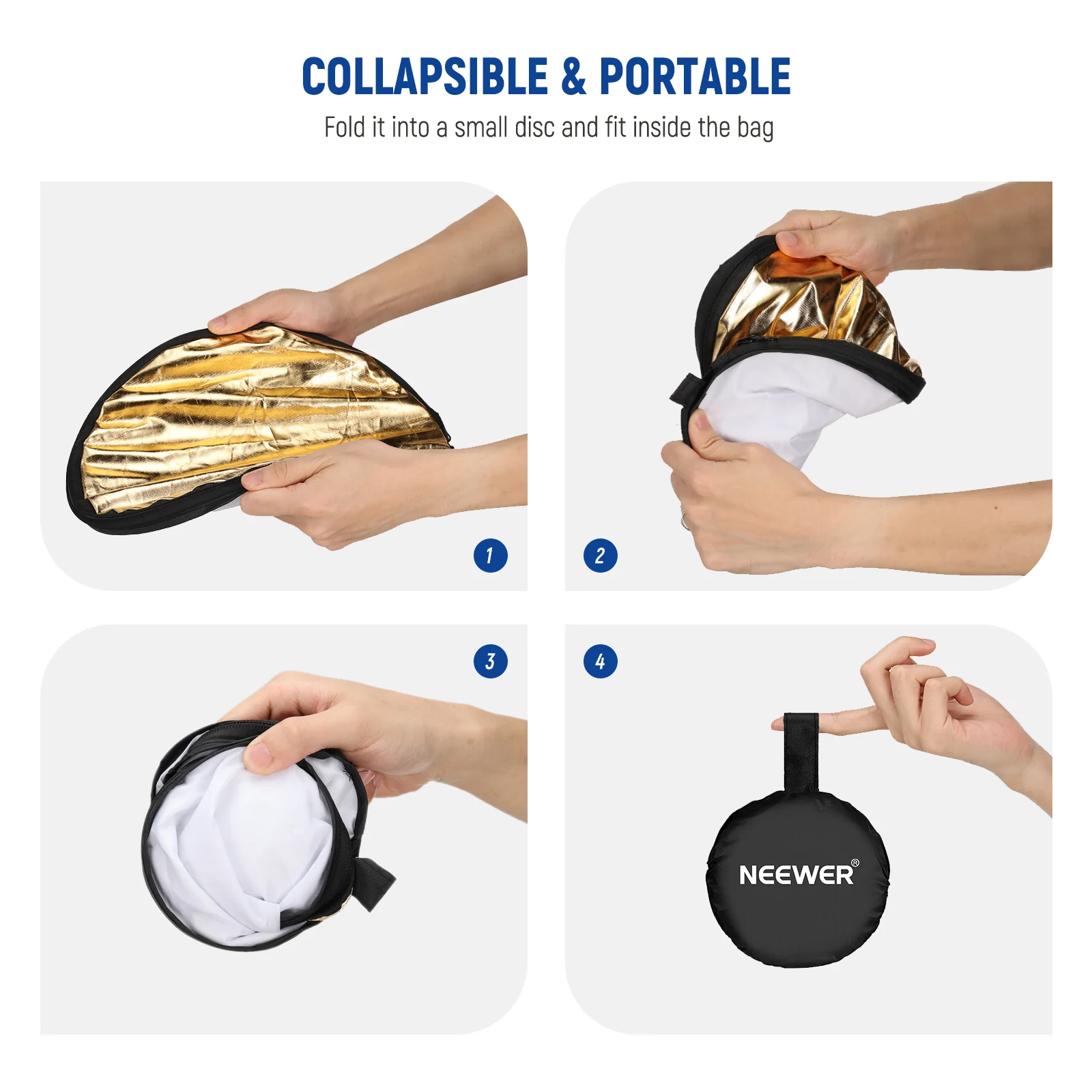NEEWER 5-in-1 Collapsible Light Reflector with Bag - Image 36