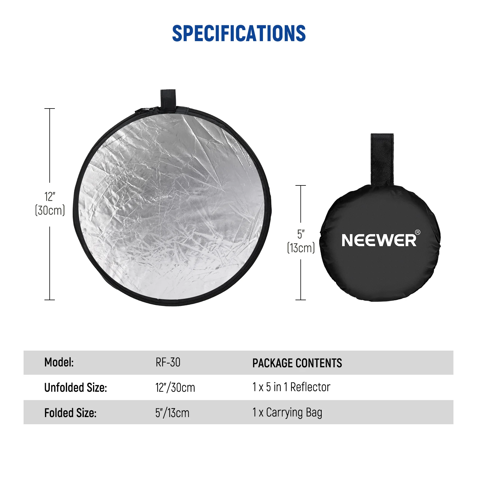 NEEWER 5-in-1 Collapsible Light Reflector with Bag - Image 38