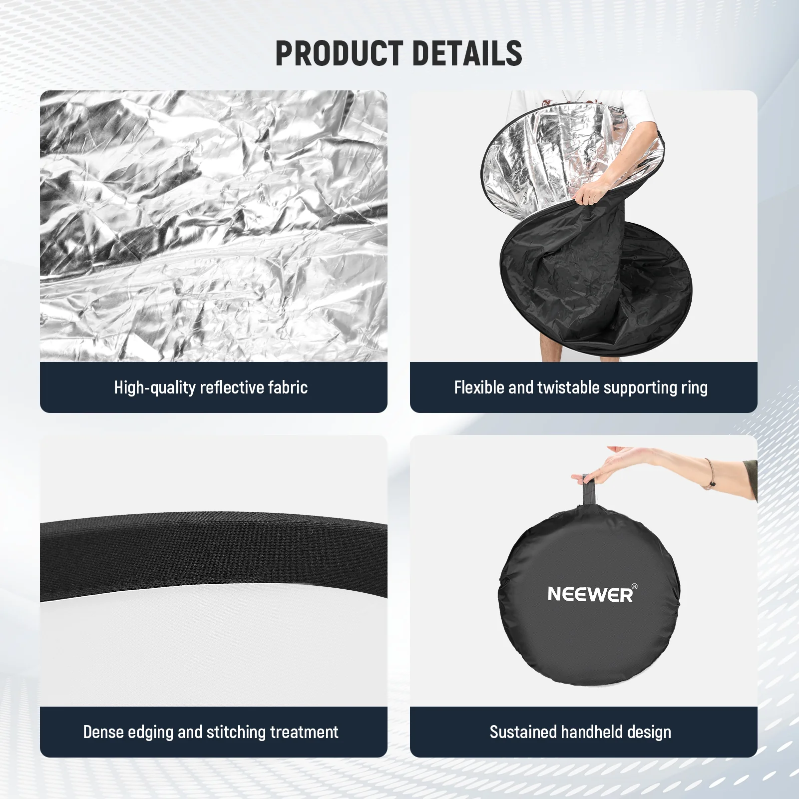NEEWER 5-in-1 Collapsible Light Reflector with Bag - Image 7