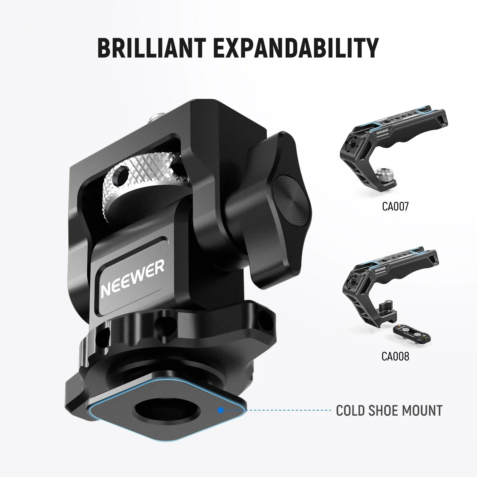 NEEWER MA002 Field Monitor Holder with Cold Shoe Mount - Image 6