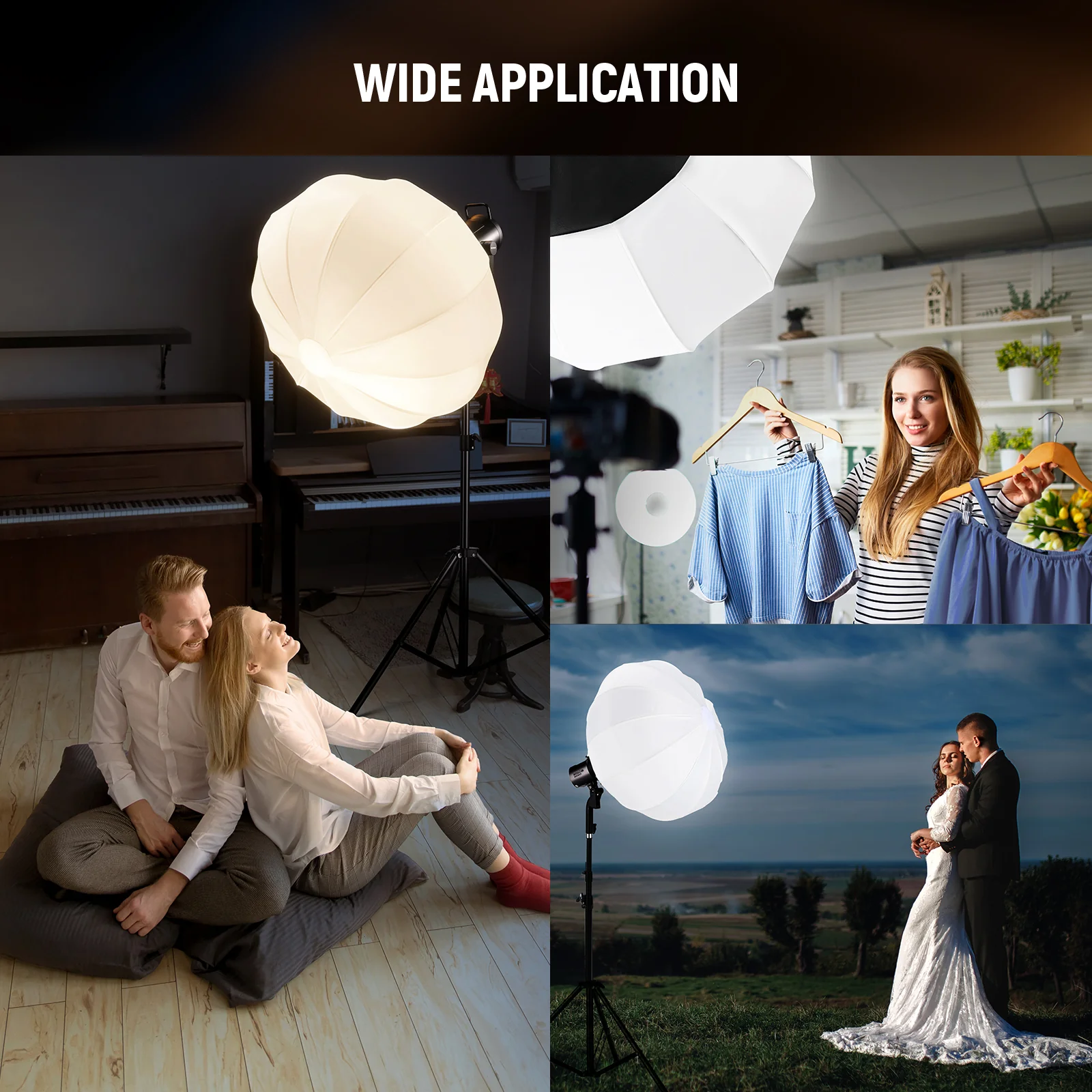 NEEWER NS20L 50cm/65cm/85cm Lantern Softbox One Step Quick Release - Image 15