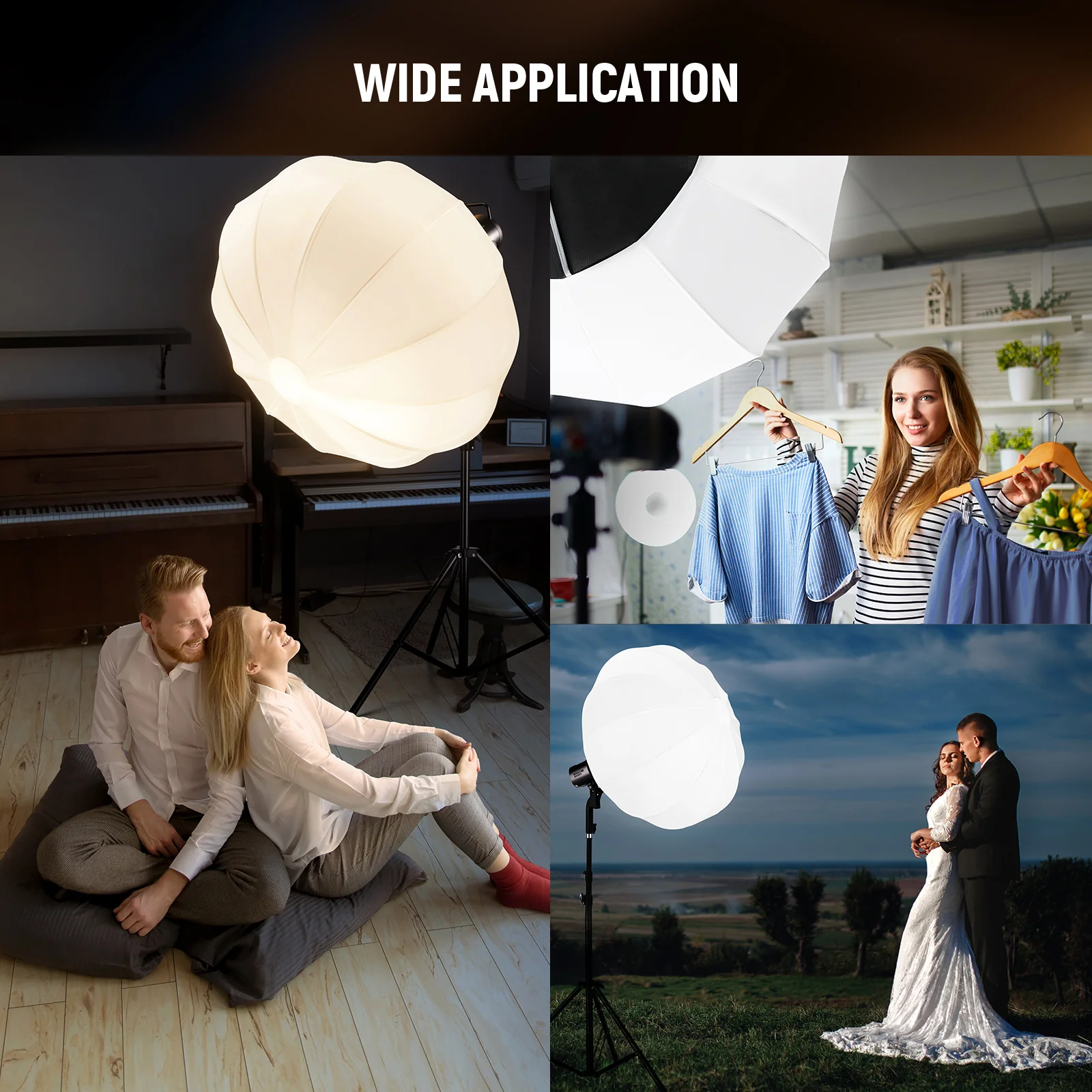 NEEWER NS20L 50cm/65cm/85cm Lantern Softbox One Step Quick Release - Image 23