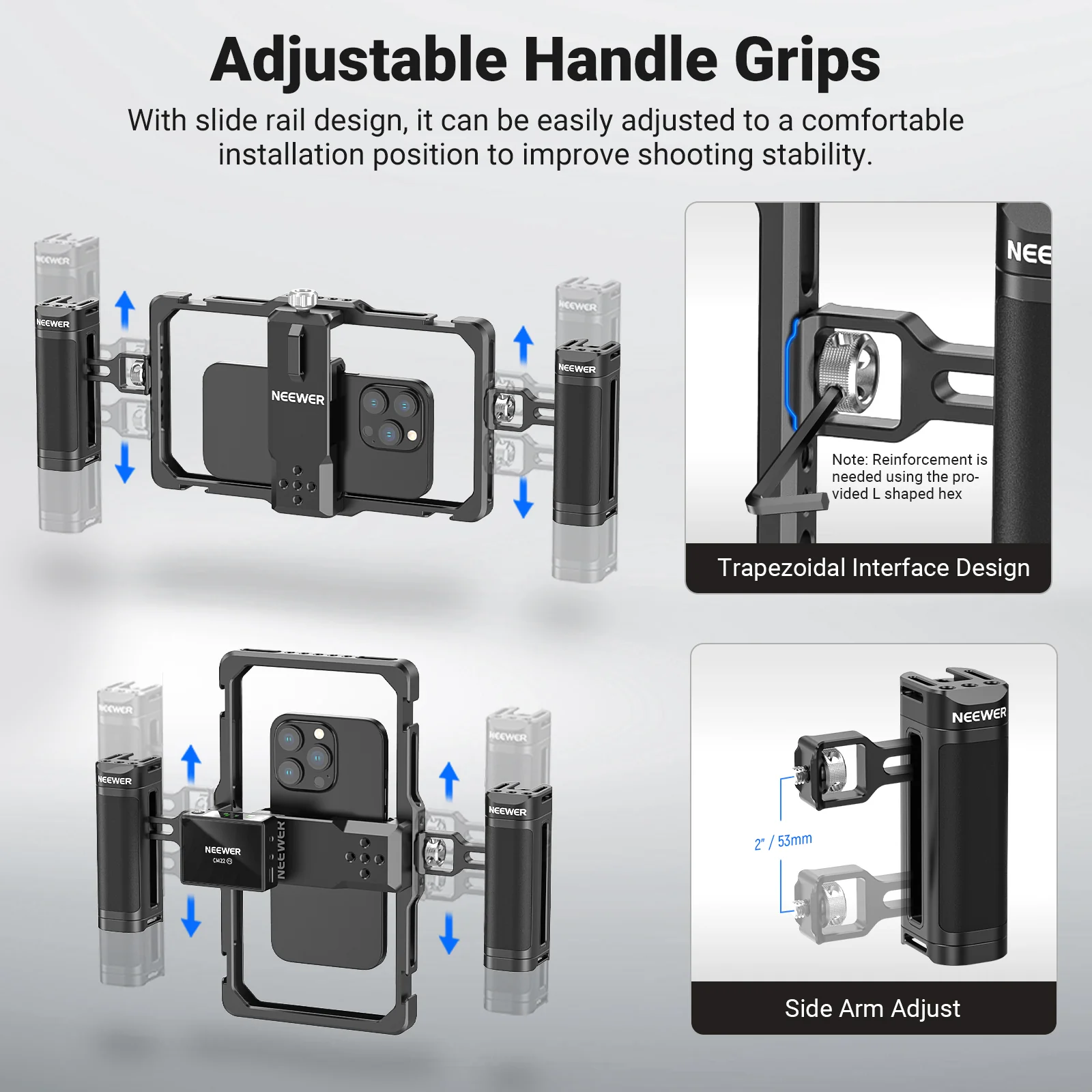 NEEWER PA009 Upgraded Phone Rig Vlogging Kit - Image 3