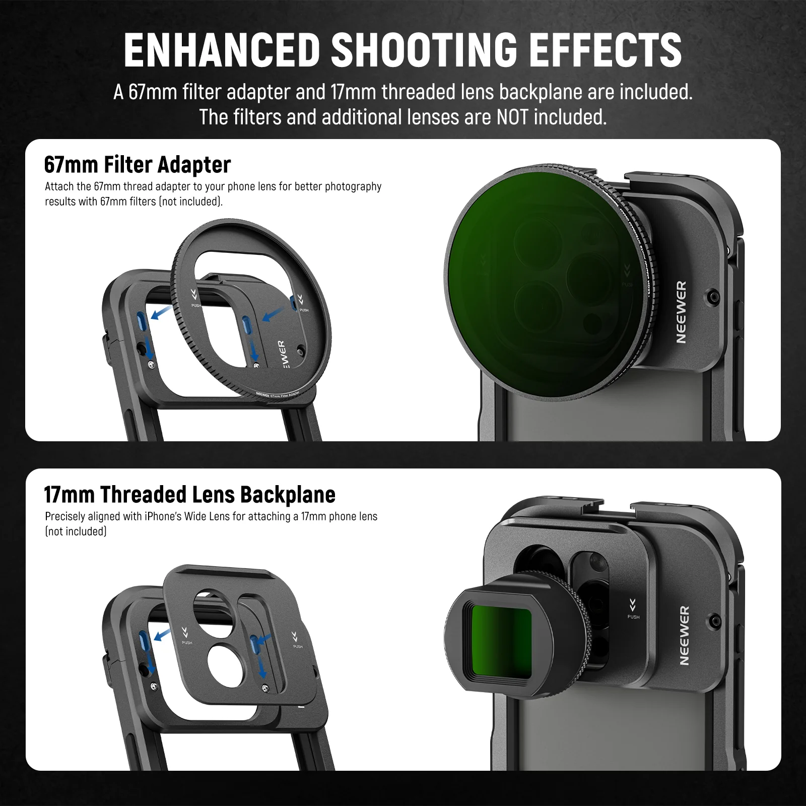 NEEWER PA023 Metal Cage For iPhone 15 Pro/ Pro Max - Image 18