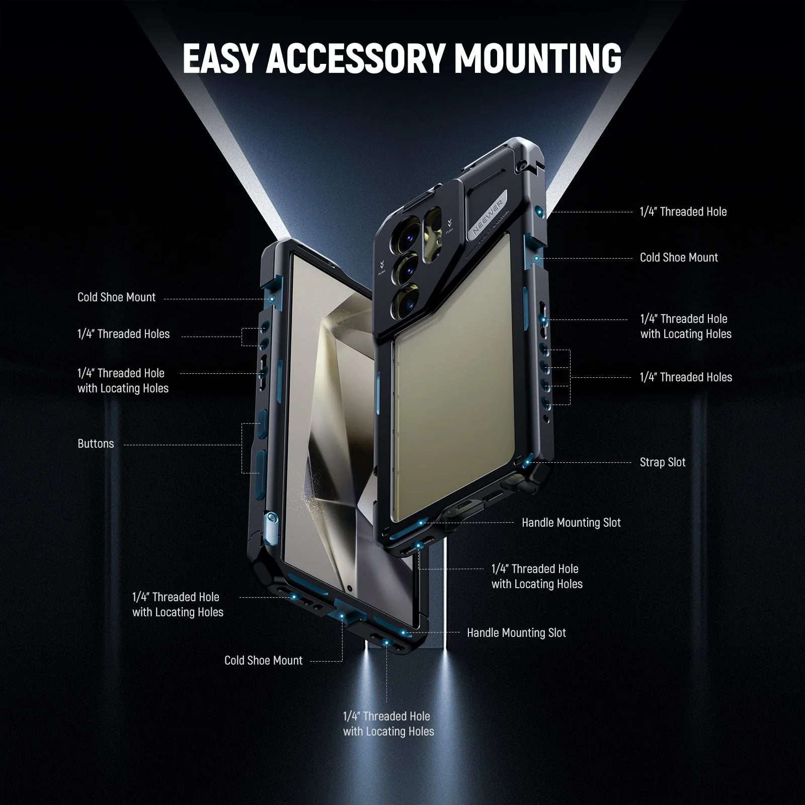 NEEWER PA042 Phone Cage For Samsung S24 Ultra - Image 7