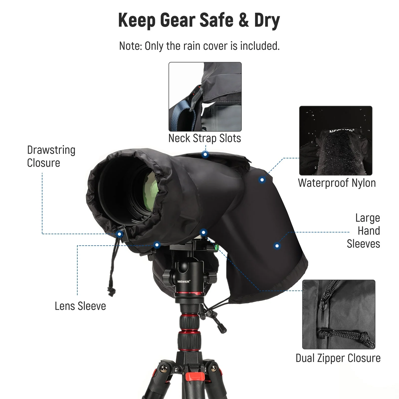 NEEWER PB003/PB004 Camera Rain Cover - Image 7