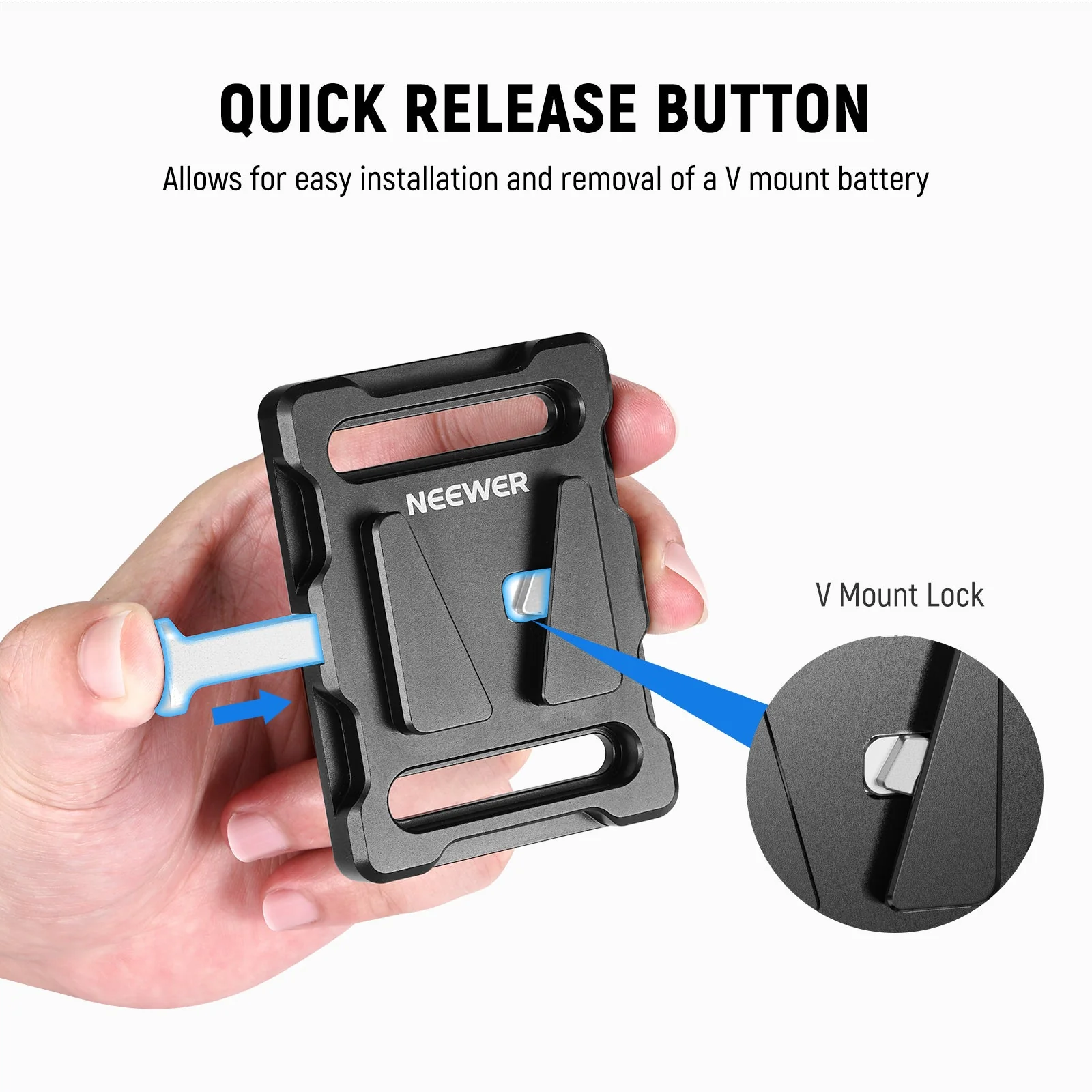 NEEWER PS005 Mini V Mount Battery Plate - Image 3