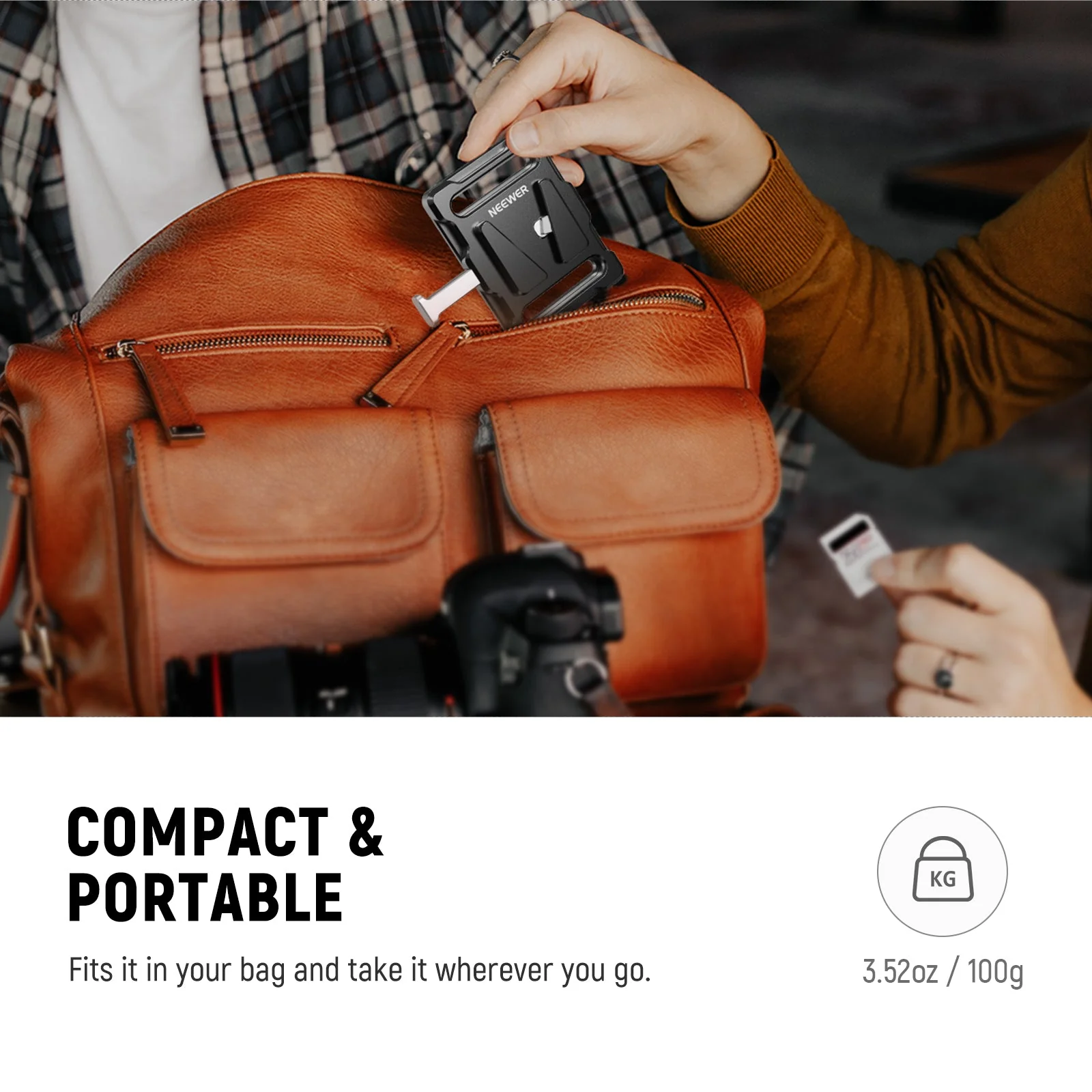 NEEWER PS005 Mini V Mount Battery Plate - Image 6