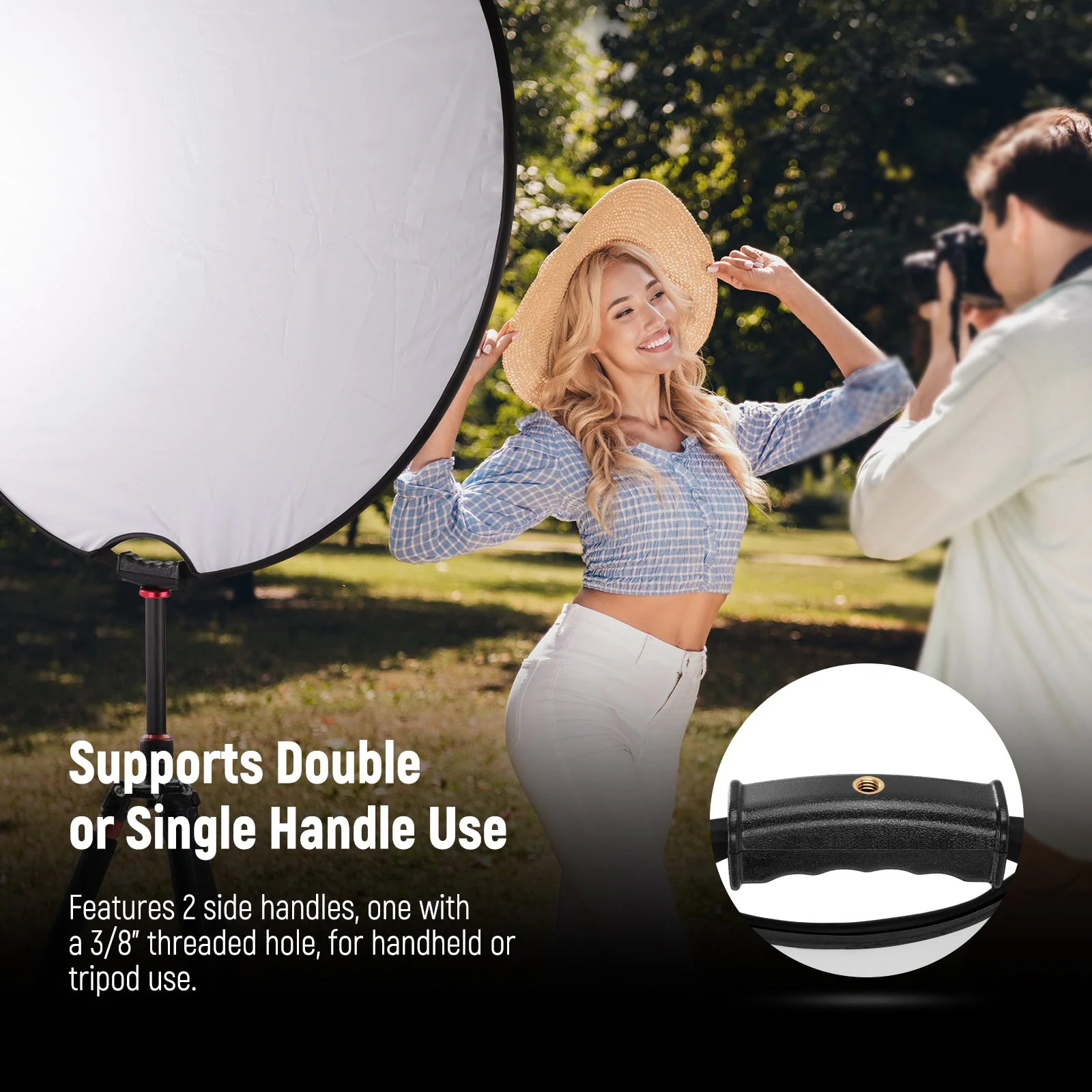 NEEWER 5-in-1 Light Reflector with Handle Grip - Image 3