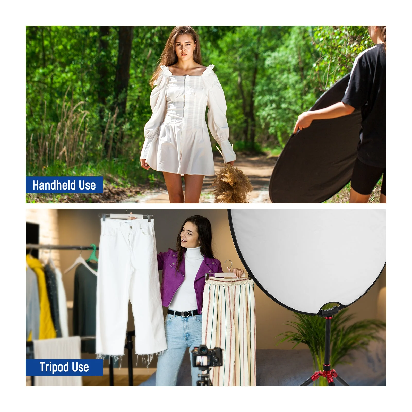 NEEWER 5-in-1 Light Reflector with Handle Grip - Image 4