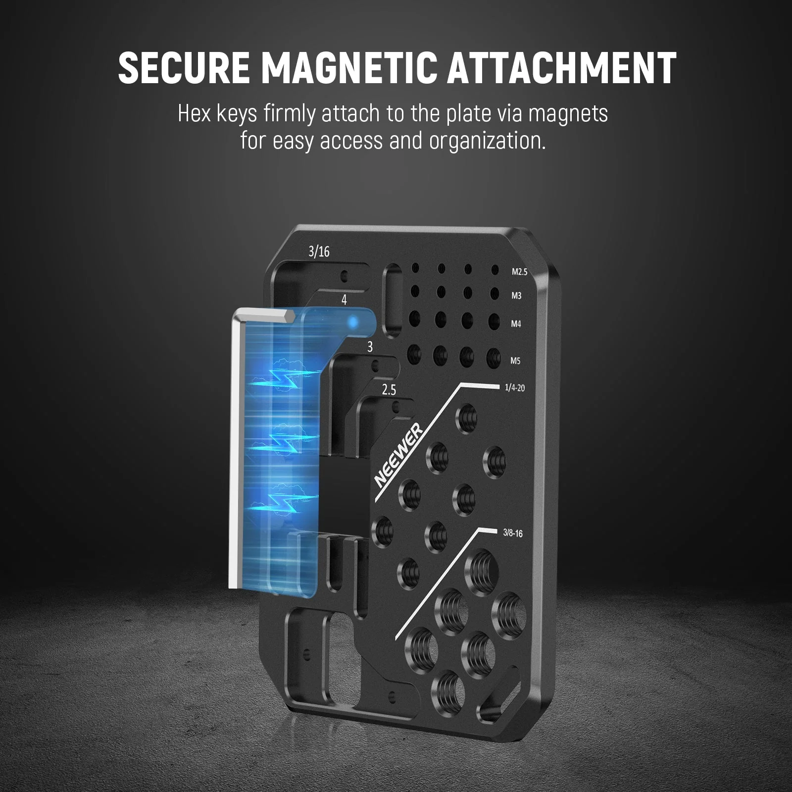 NEEWER UA001 Screws and Hex Keys Storage Plate Kit - Image 7