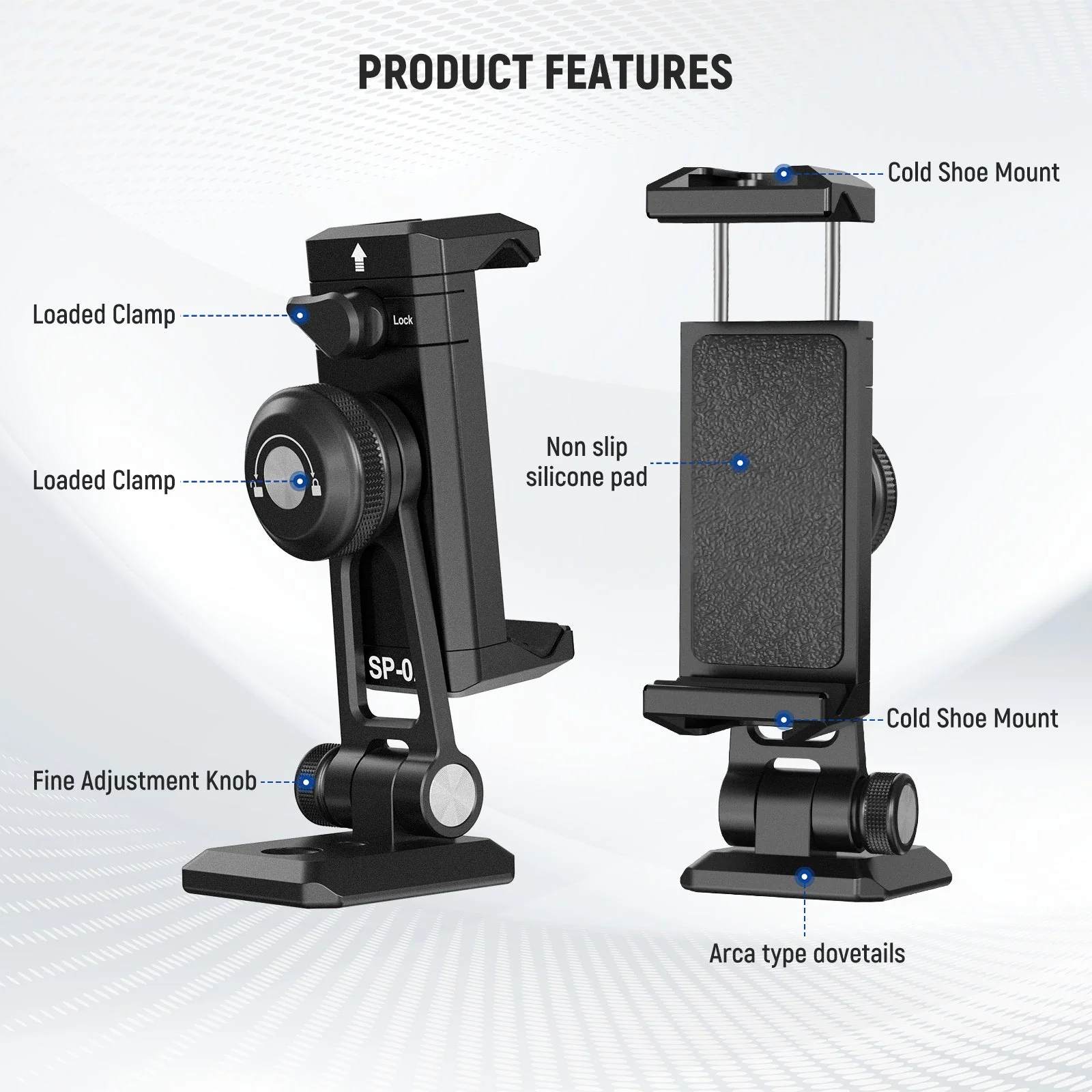 NEEWER SP-02 Smartphone Holder with Arca Type Base - Image 9