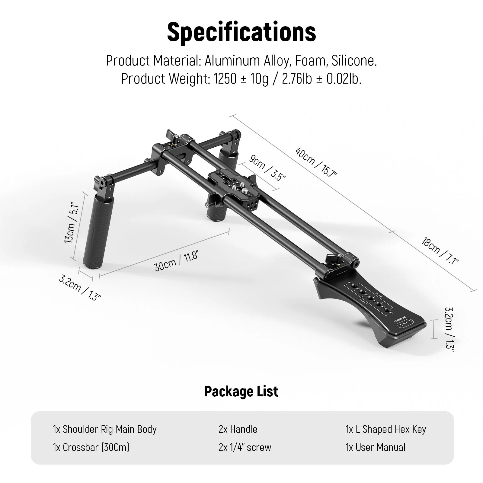 NEEWER SR004 Universal Shoulder Rig Kit - Image 9