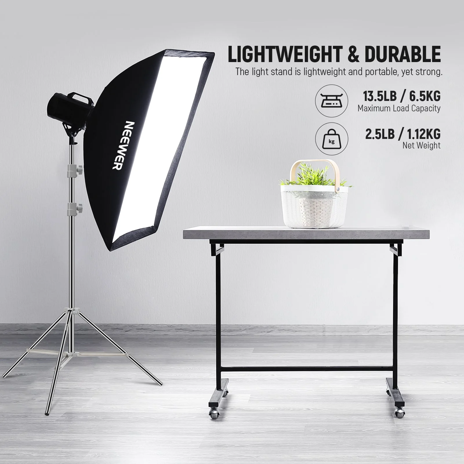 NEEWER ST-190SS Upgraded 75"/190cm Stainless Steel Light Stand - Image 4