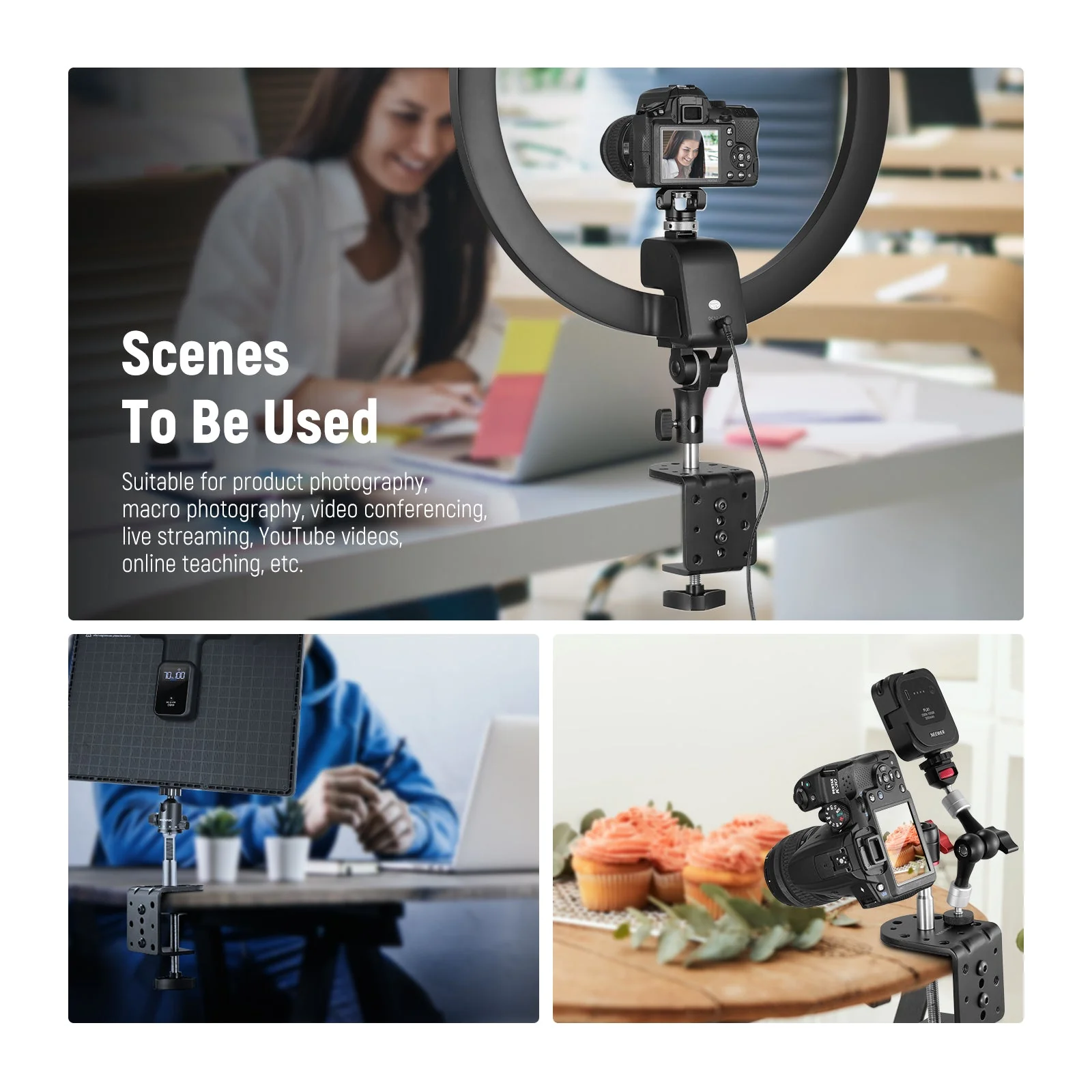 NEEWER ST-CCD1 Heavy Duty C Desk Clamp - Image 9