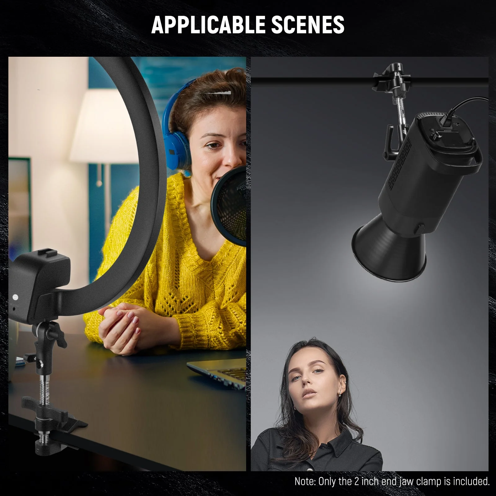 NEEWER UA015 2" End Jaw Vise Grip with 5/8" Stud - Image 8