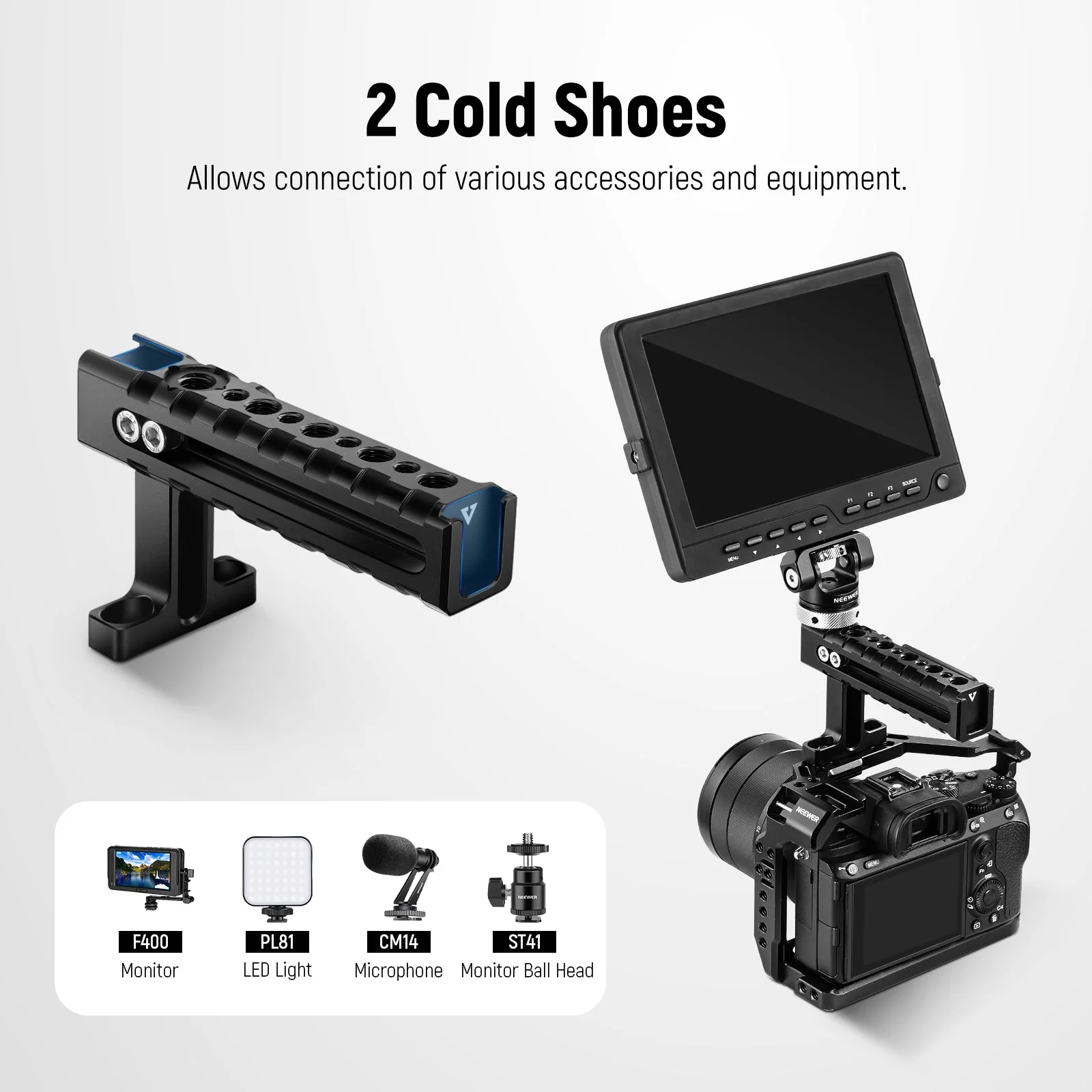 NEEWER VS104 Aluminum Alloy Top Handle Grip - Image 6